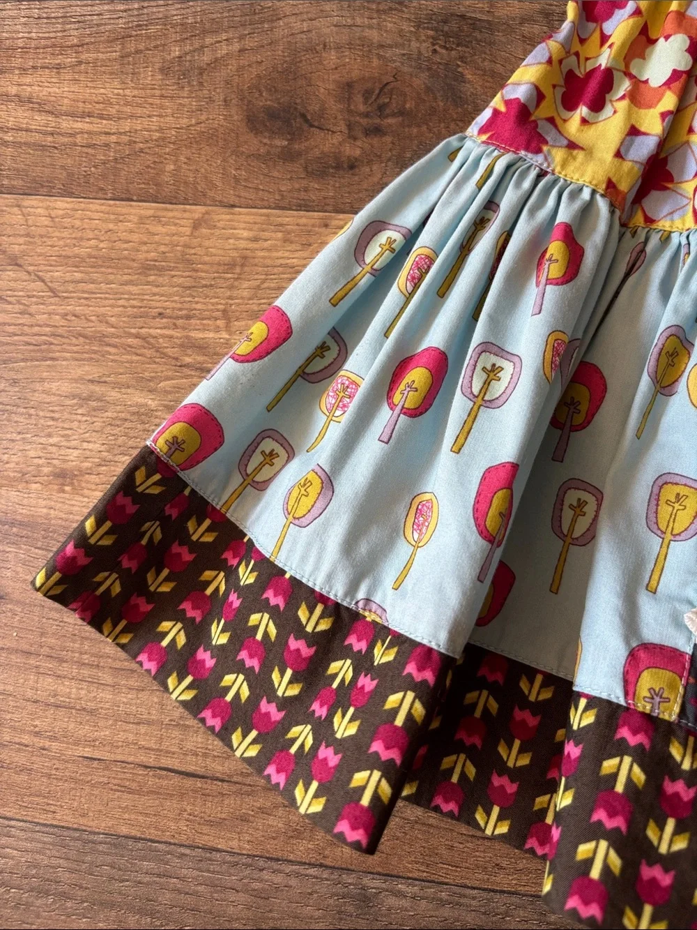 Matilda Jane Vintage Character Counts Colorful Ruffle Skirt size 4